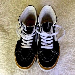 VANS Sk8 Hi suede and canvas platform